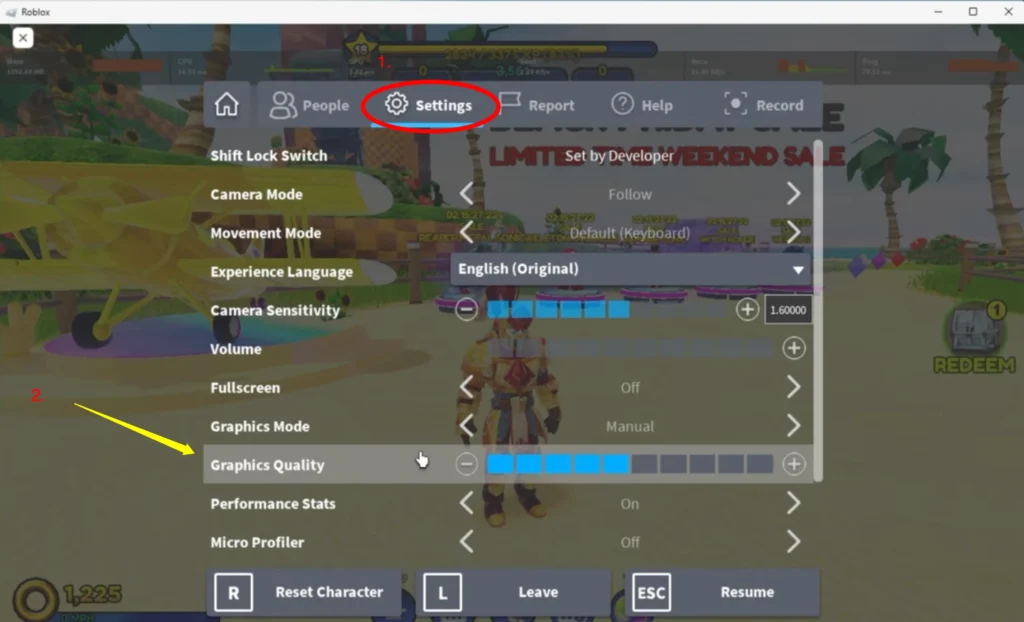 Roblox performance