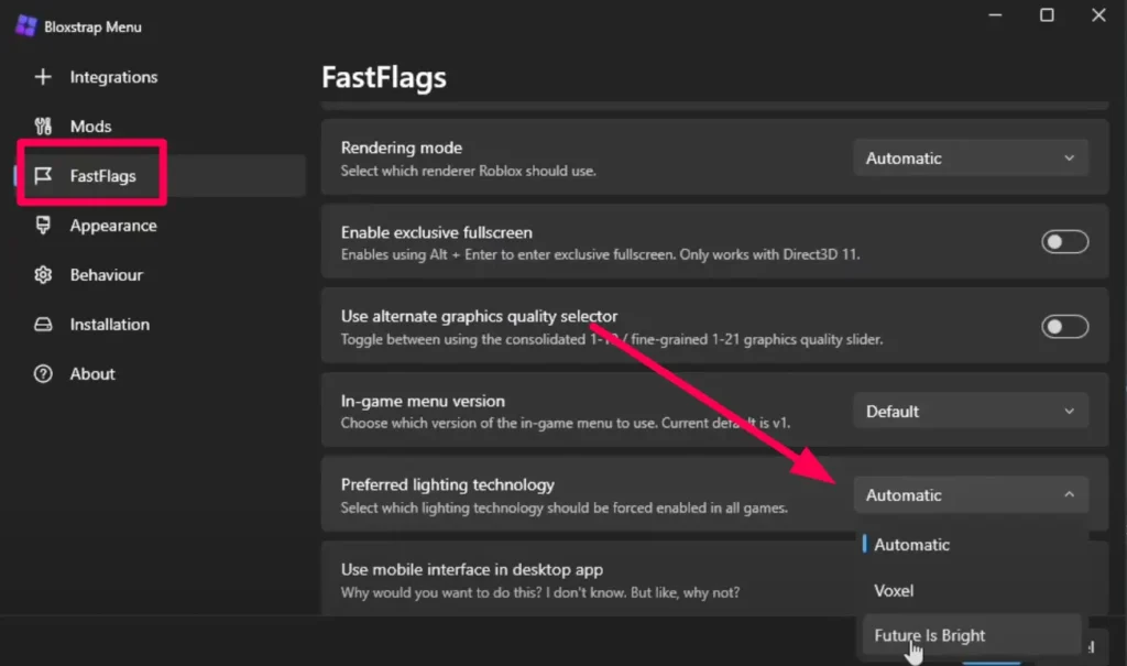 fps fast flags