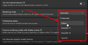 Bloxstrap rendering mode